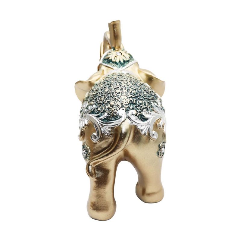 Comprar Elefante Plateado Verde X 9 Vintage en Electroshopy - Ángulo 3